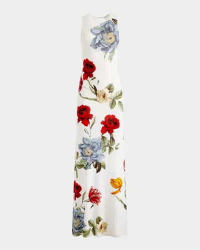 ALICE AND OLIVIA DELORA OPEN-BACK SLEEVELESS MAXI DRESS