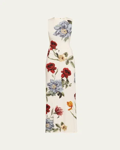 Alice And Olivia Delora Open-back Sleeveless Maxi Dress