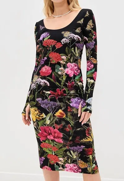 ALICE AND OLIVIA DELORA SCOOP NECK IN SECRET GARDEN