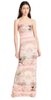 ALICE AND OLIVIA DELORA STRAPLESS DRESS VERSAILLES