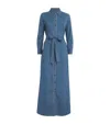 Alice And Olivia Denim Chassidy Maxi Dress In Blue