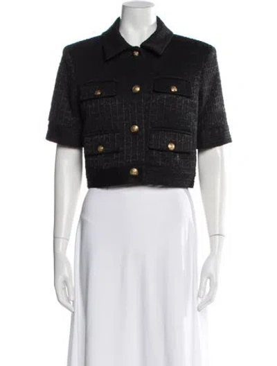 Pre-owned Alice And Olivia Denim Jacket In Black