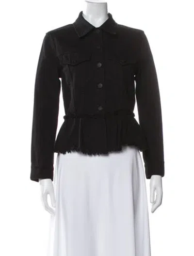 Pre-owned Alice And Olivia Denim Jacket In Black
