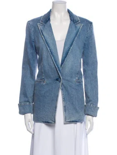 Pre-owned Alice And Olivia Denim Jacket In Blue