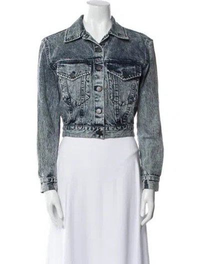 Pre-owned Alice And Olivia Denim Jacket In Blue