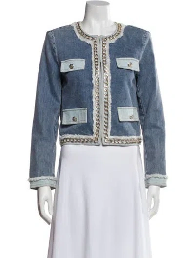 Pre-owned Alice And Olivia Denim Jacket In Blue
