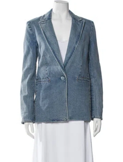 Pre-owned Alice And Olivia Denim Jacket In Blue
