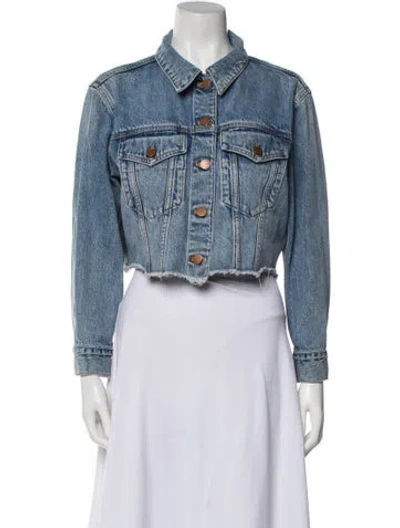 Pre-owned Alice And Olivia Denim Jacket In Blue