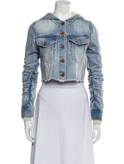 Pre-owned Alice And Olivia Denim Jacket In Blue