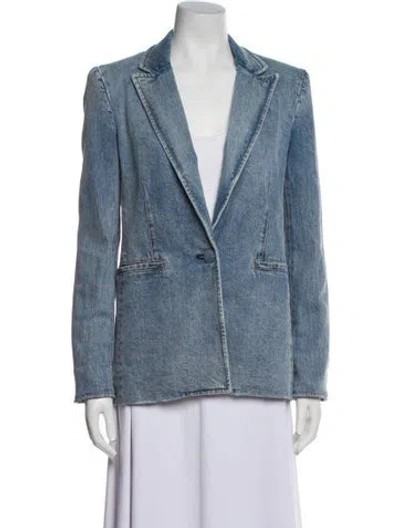 Pre-owned Alice And Olivia Denim Jacket In Blue
