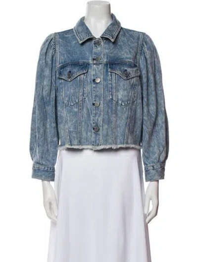 Pre-owned Alice And Olivia Denim Jacket In Blue