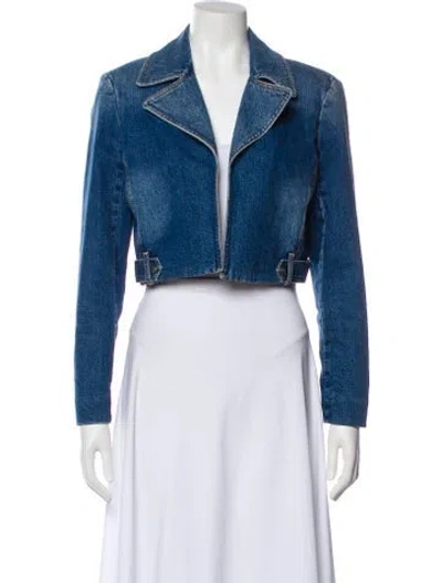 Pre-owned Alice And Olivia Denim Jacket In Blue