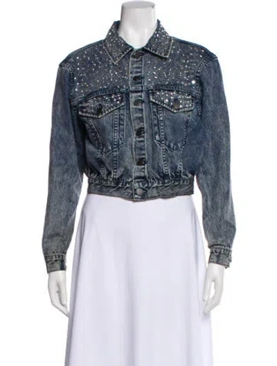 Pre-owned Alice And Olivia Denim Jacket In Blue