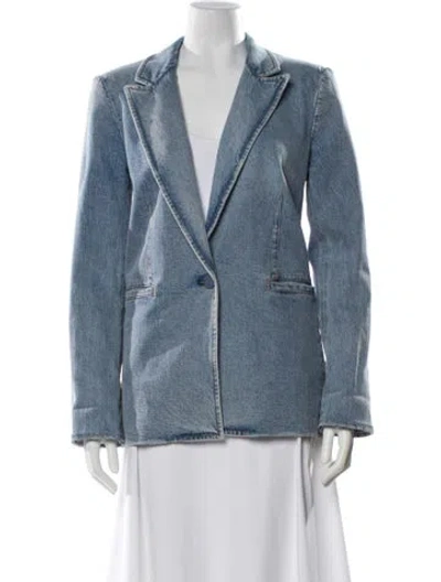 Pre-owned Alice And Olivia Denim Jacket In Blue