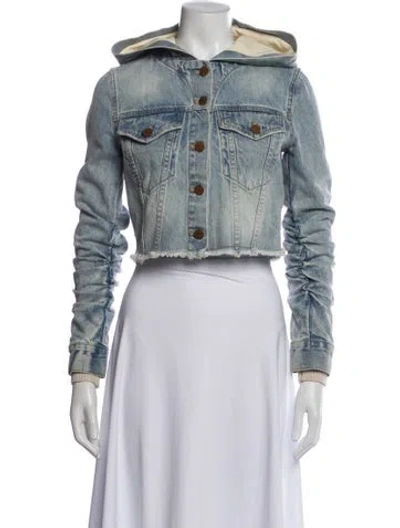 Pre-owned Alice And Olivia Denim Jacket In Blue