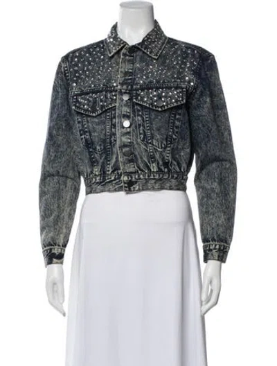 Pre-owned Alice And Olivia Denim Jacket In Blue