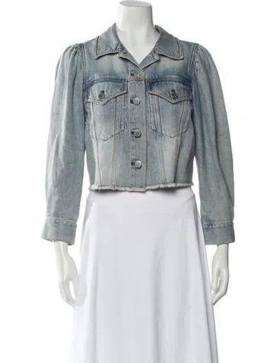 Pre-owned Alice And Olivia Denim Jacket In Blue