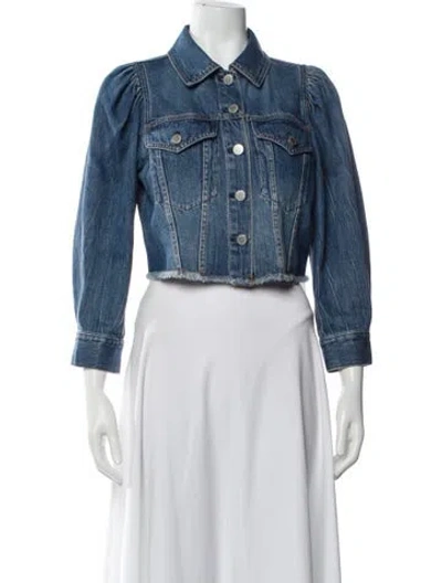 Pre-owned Alice And Olivia Denim Jacket In Blue