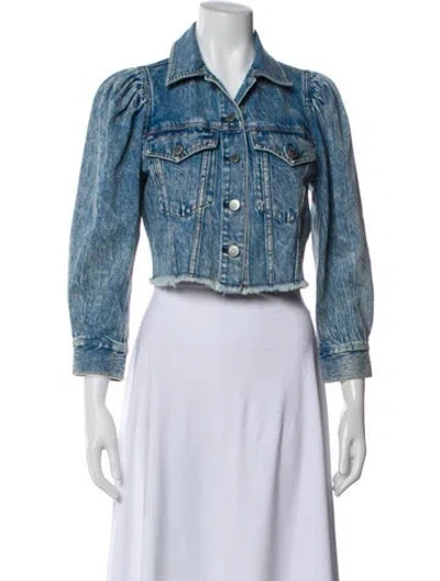 Pre-owned Alice And Olivia Denim Jacket In Blue