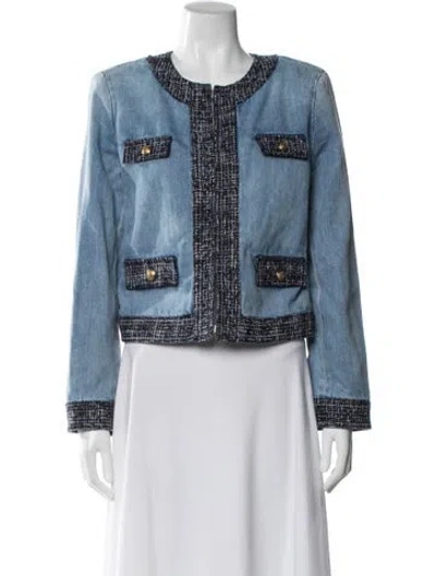 Pre-owned Alice And Olivia Denim Jacket In Blue