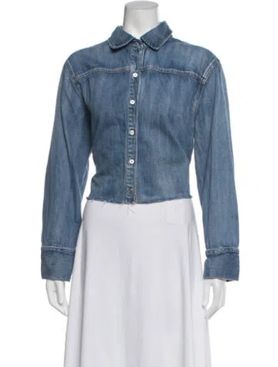 Pre-owned Alice And Olivia Denim Jacket In Blue
