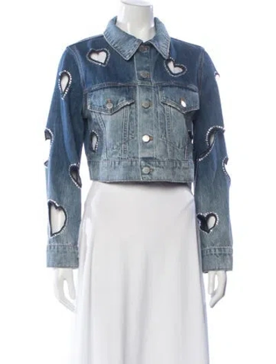 Pre-owned Alice And Olivia Denim Jacket In Blue