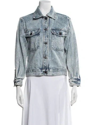 Pre-owned Alice And Olivia Denim Jacket In Blue