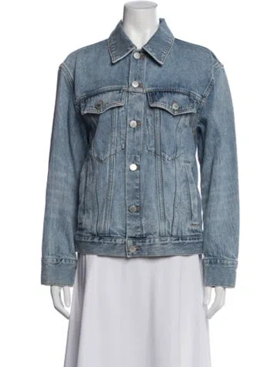 Pre-owned Alice And Olivia Denim Jacket In Blue