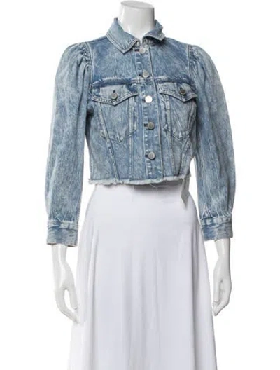 Pre-owned Alice And Olivia Denim Jacket In Blue