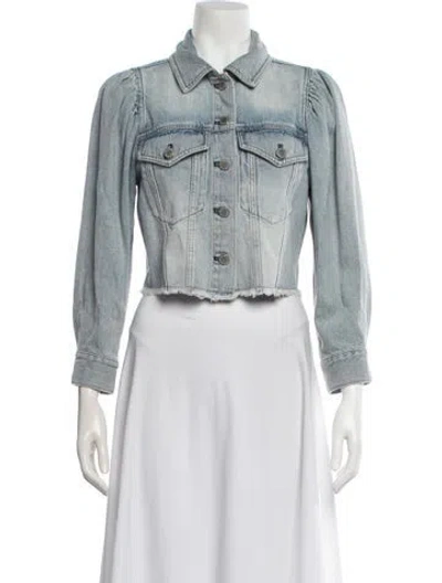 Pre-owned Alice And Olivia Denim Jacket In Blue