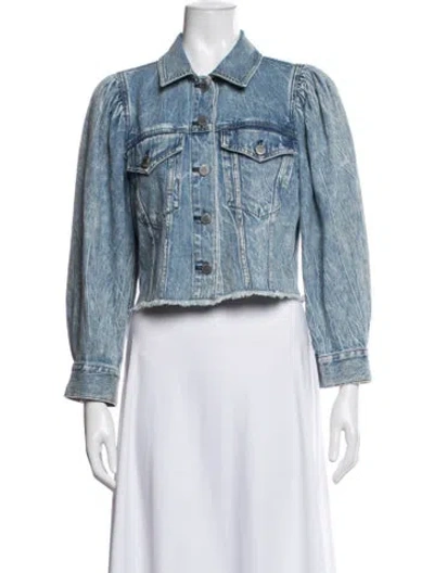 Pre-owned Alice And Olivia Denim Jacket In Blue