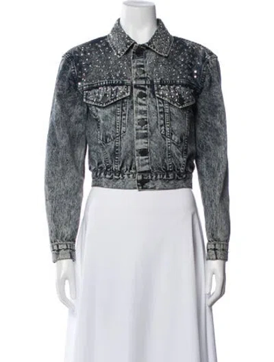 Pre-owned Alice And Olivia Denim Jacket In Blue