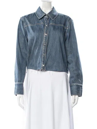 Pre-owned Alice And Olivia Denim Jacket In Blue