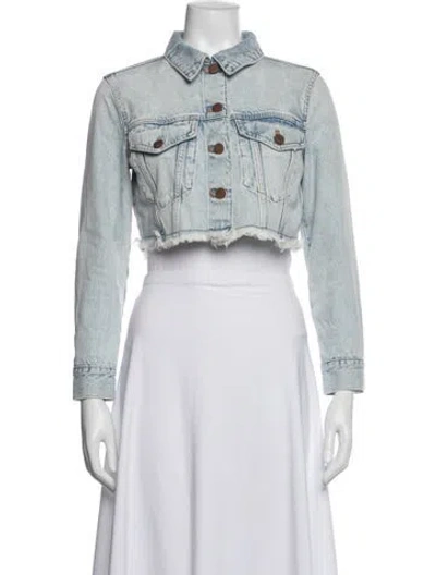 Pre-owned Alice And Olivia Denim Jacket In Blue