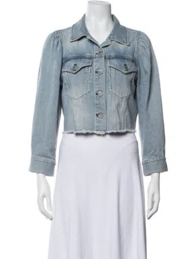 Pre-owned Alice And Olivia Denim Jacket In Blue