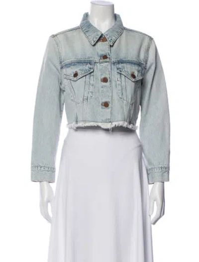 Pre-owned Alice And Olivia Denim Jacket In Blue