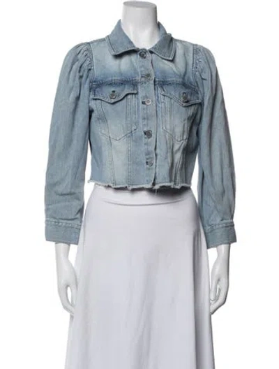 Pre-owned Alice And Olivia Denim Jacket In Blue