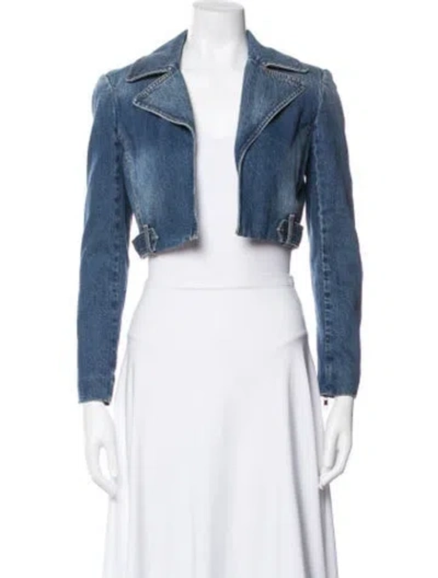Pre-owned Alice And Olivia Denim Jacket In Blue