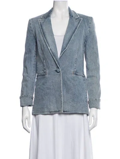 Pre-owned Alice And Olivia Denim Jacket In Blue