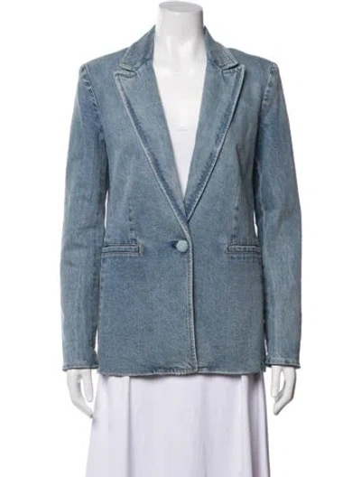Pre-owned Alice And Olivia Denim Jacket In Blue