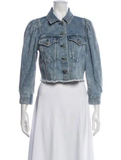 Pre-owned Alice And Olivia Denim Jacket In Blue
