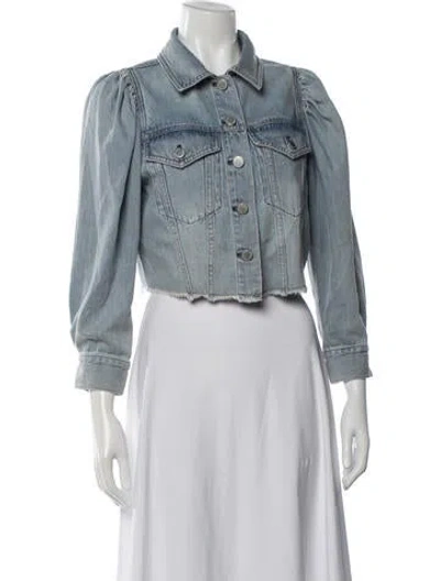 Pre-owned Alice And Olivia Denim Jacket In Blue