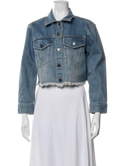 Pre-owned Alice And Olivia Denim Jacket In Blue