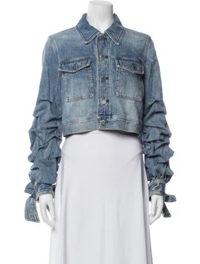 Pre-owned Alice And Olivia Denim Jacket In Blue