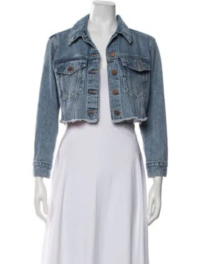 Pre-owned Alice And Olivia Denim Jacket In Blue