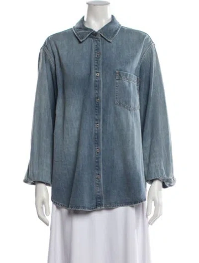 Pre-owned Alice And Olivia Denim Jacket In Blue