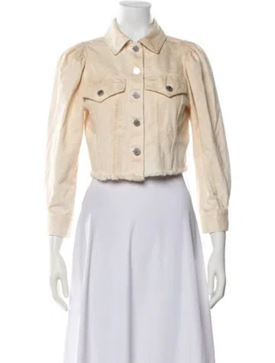 Pre-owned Alice And Olivia Denim Jacket In Neutrals