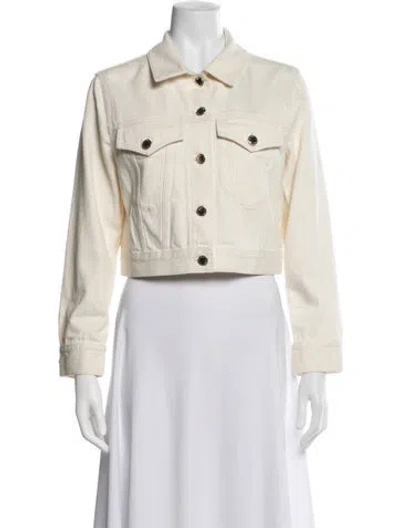 Pre-owned Alice And Olivia Denim Jacket In Neutrals