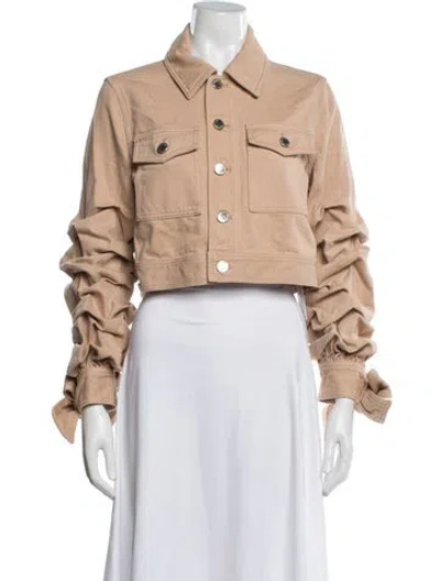 Pre-owned Alice And Olivia Denim Jacket In Neutrals