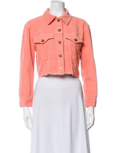 Pre-owned Alice And Olivia Denim Jacket In Pink